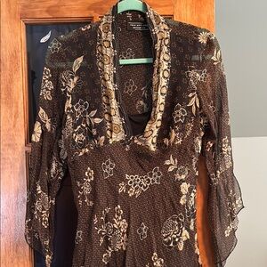 Black Floral Blouse